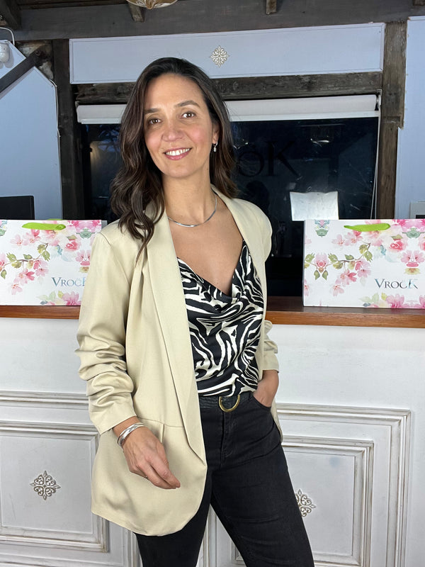 Musculosa seda Cebra