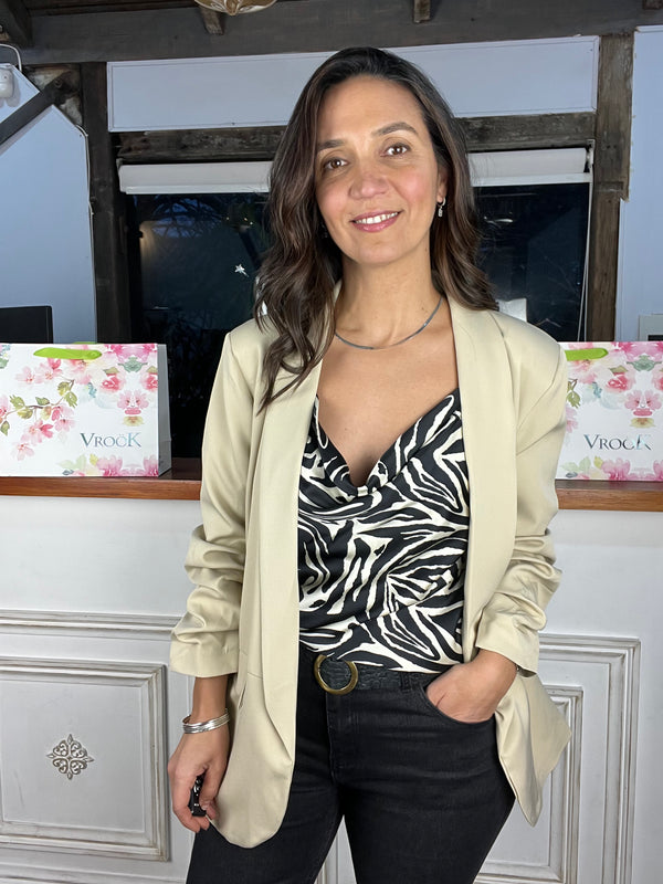 Musculosa seda Cebra