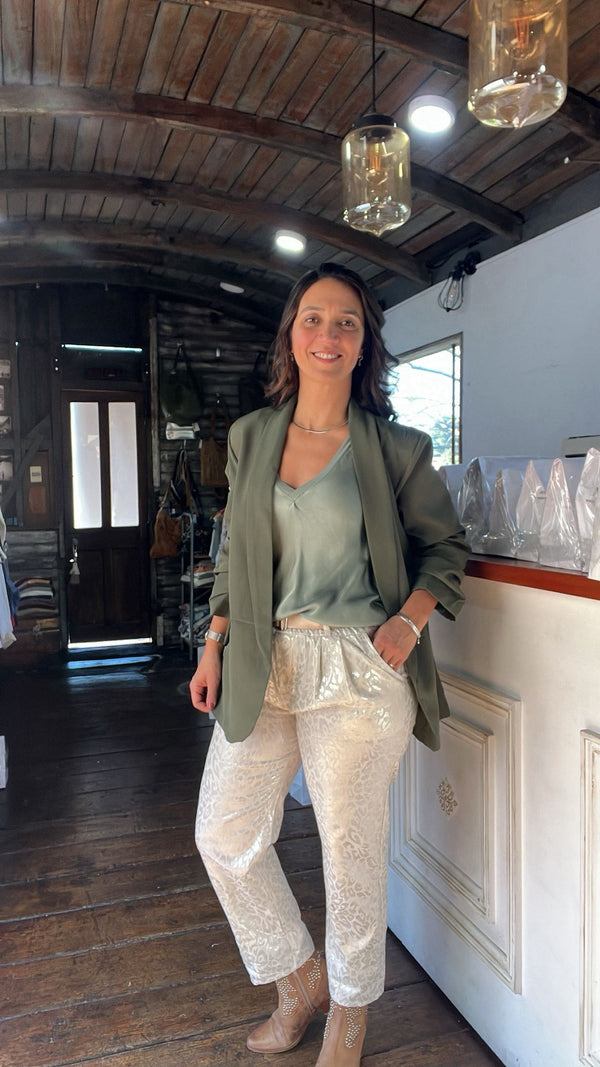 Pantalon Lamé