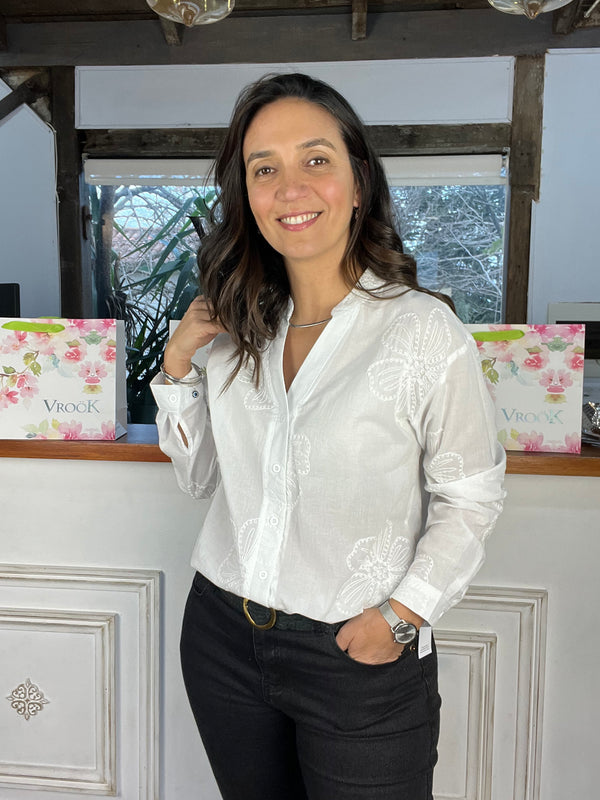 Camisa Blanca bordada Nara