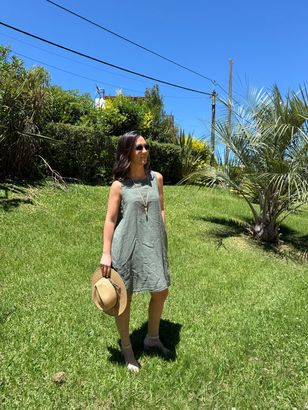 Vestido Puro Lino Sara